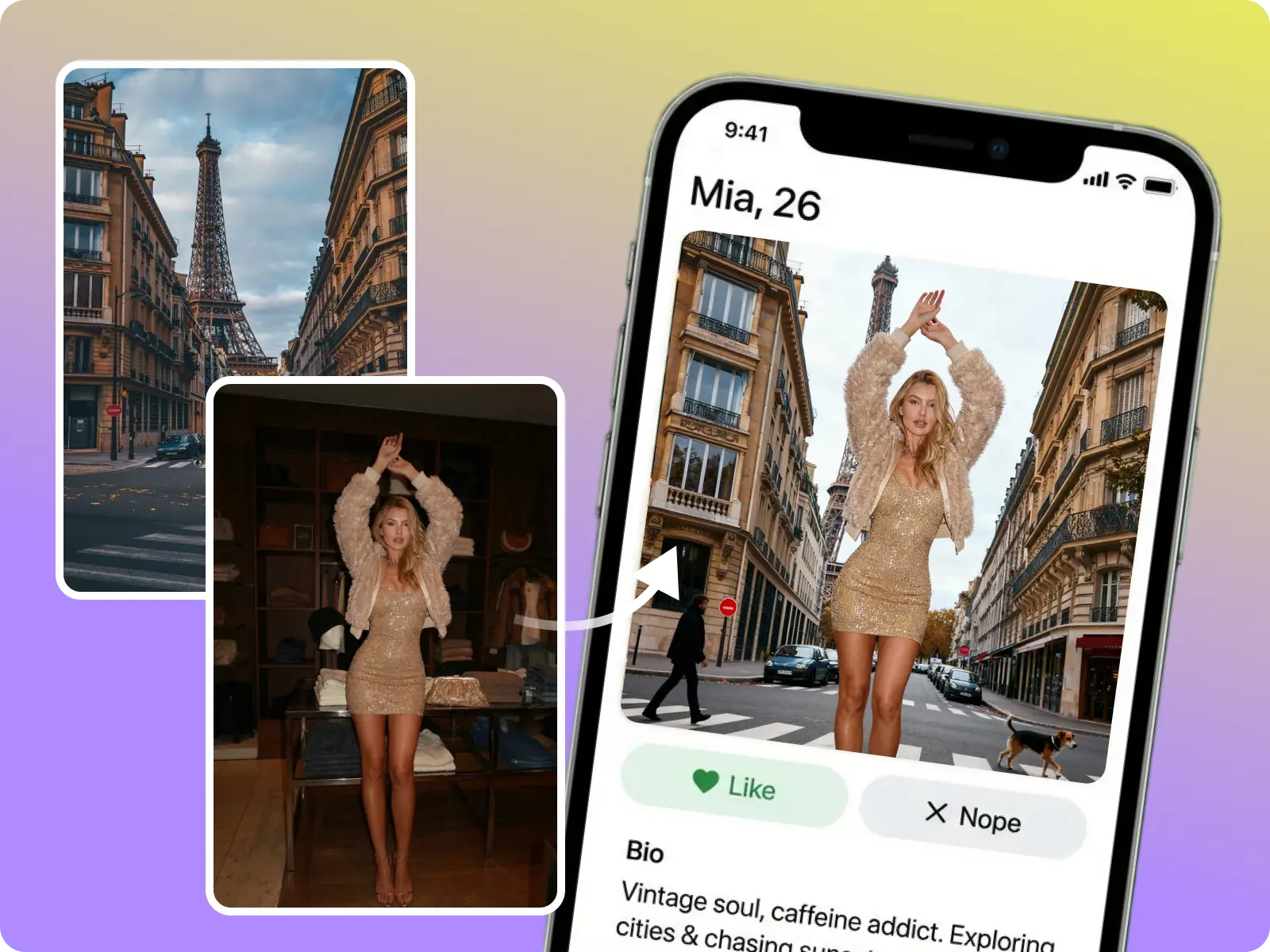 AI background changer prompt-based scene example