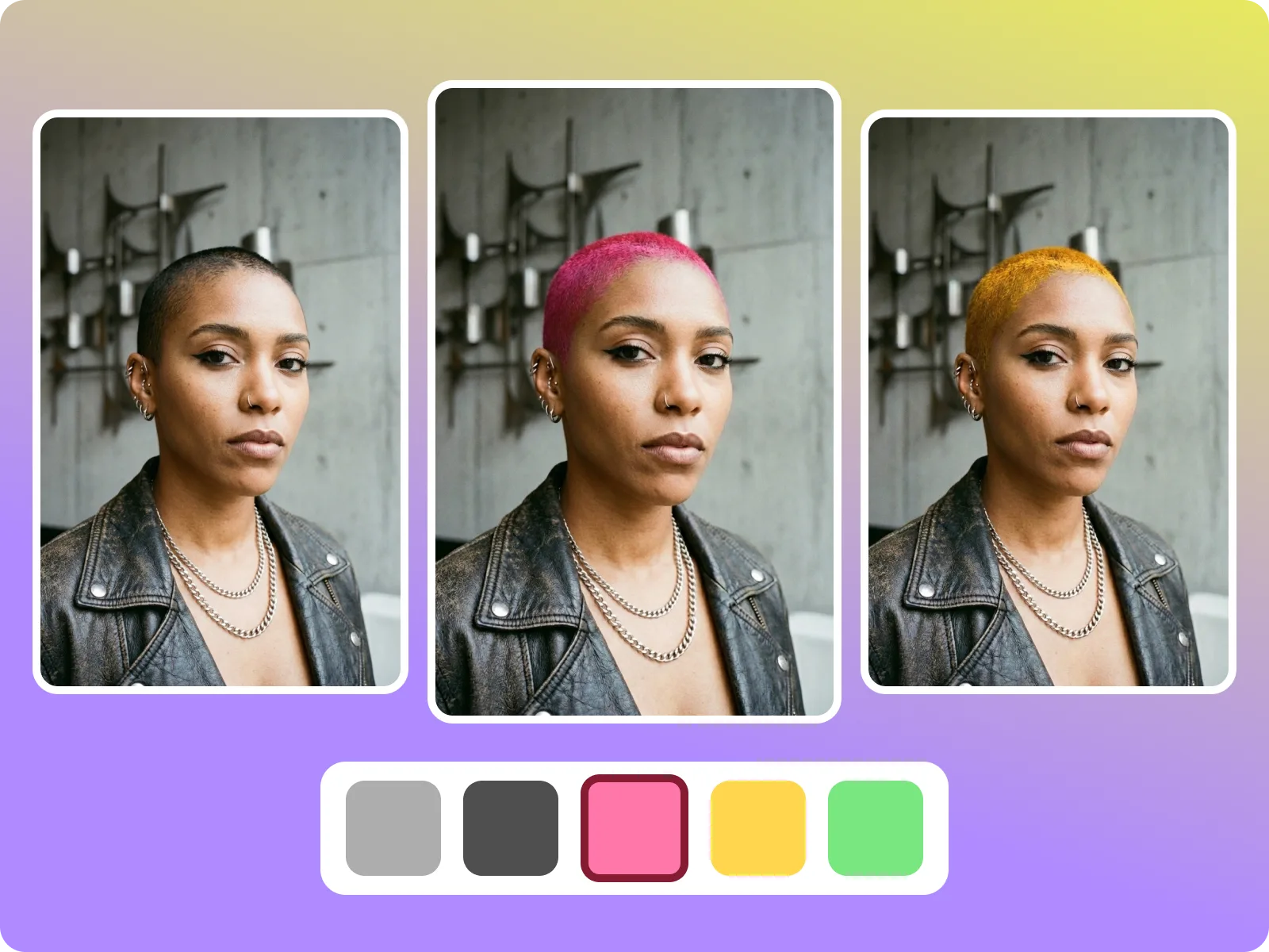 Face-aware hairstyle overlay